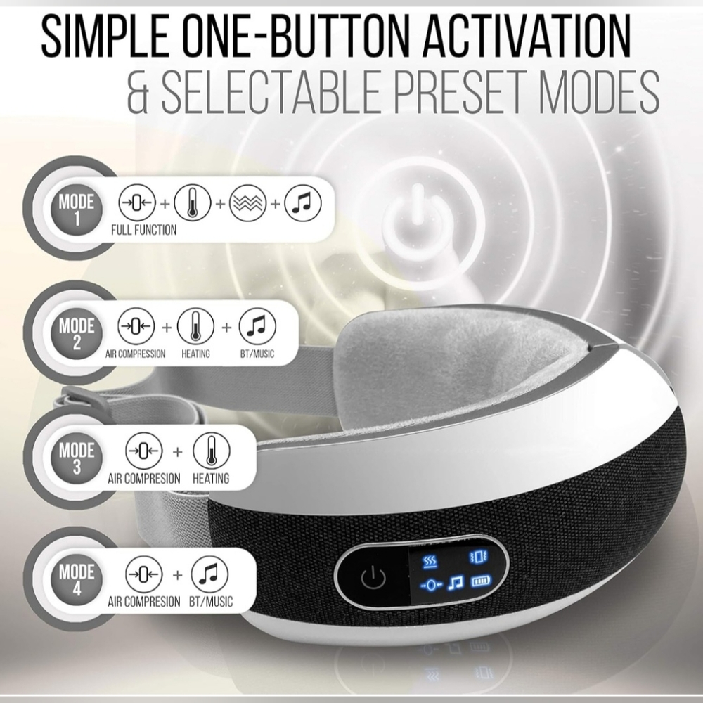 Eye Massager with Heat and Compression -Smart Eye Massager for Migraines /stress - Picture 3 of 3